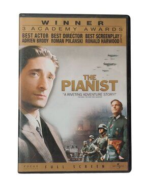 The Pianist DVD Full Screen Adrien Brody WWII Drama Academy Award Winner Vintage
